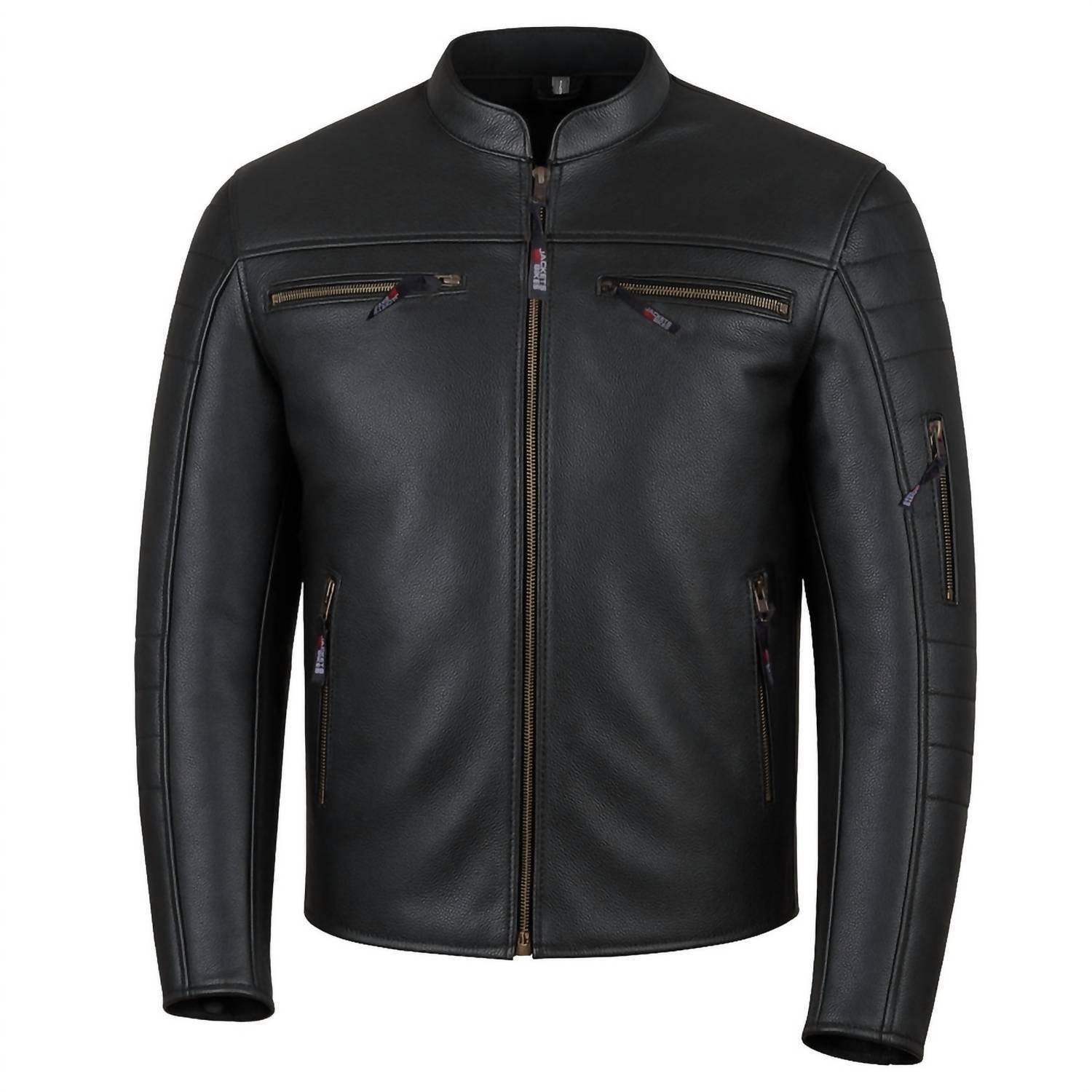 New Jackets 4 Bikes Menâs Buffalo Leather Motorcycle Jacket In Black